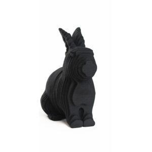 Hangemaakte Houten konijn zwart
