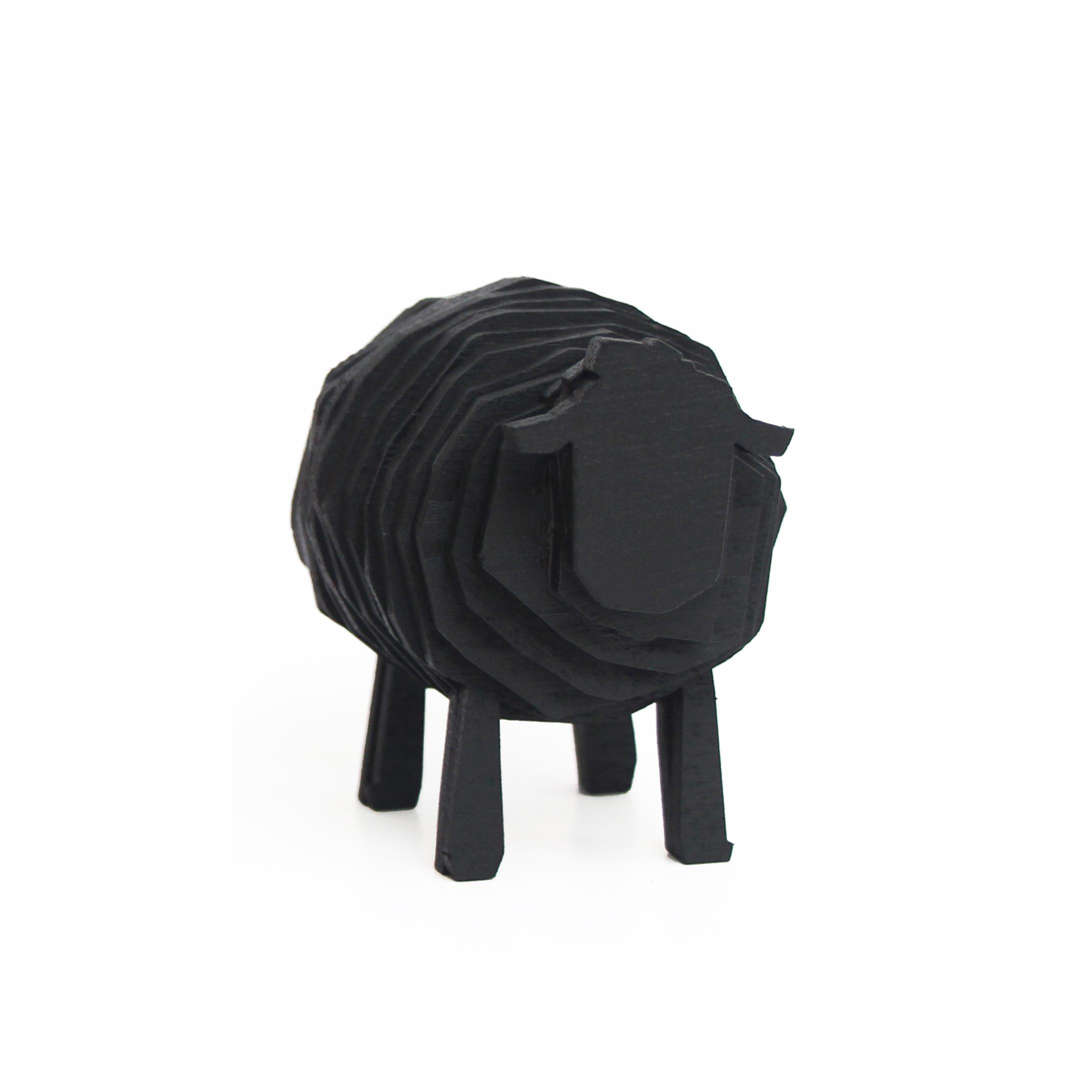 Hangemaakte Houten schaap zwart Hangemaakte Houten schaap zwart